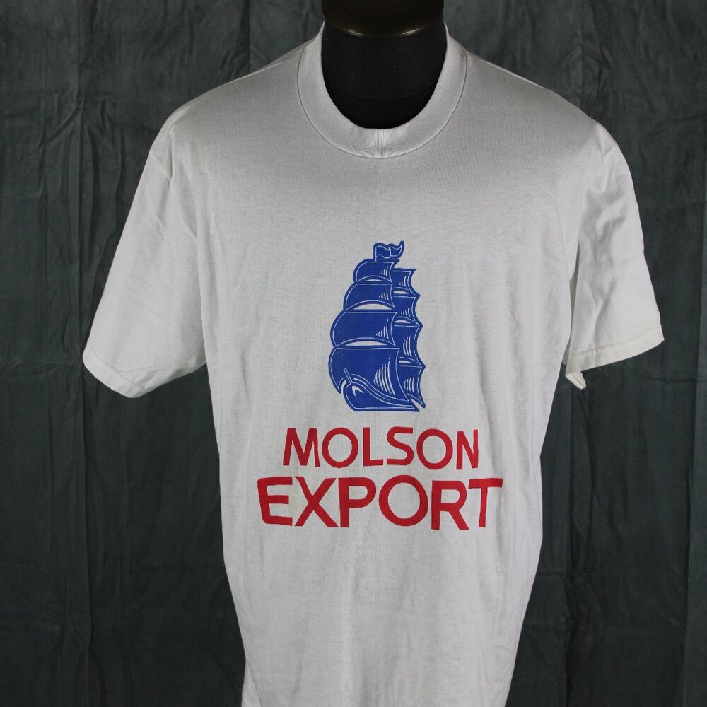 Vitnage Beer Shirt - Molson Export Big Graphic - Men's Extra-Large